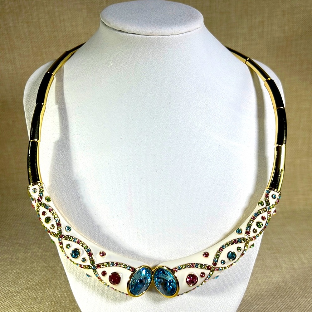 Off Park Collection Multicolor Crystal Gold Tone Necklace